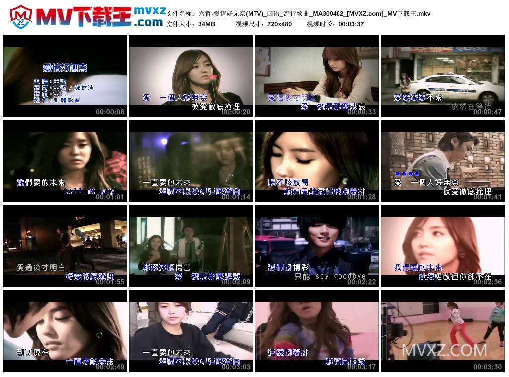 六哲-爱情好无奈(MTV)_国语_流行歌曲_MA300452